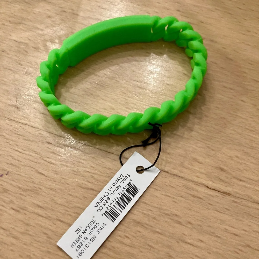 Marc by Marc Jacobs Silicone Stretch Bracelet Green - NWT